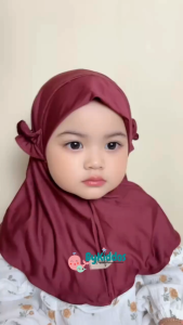 ByKiddos - Jilbab Anak Bayi Bergo Ricis 1-3 TH / Hijab Instan Baby / Kerudung Bergo Ricis Anak Perempuan