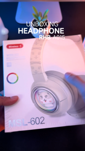 Ripple Wireless RGB cartoon Headphone Bluetooth5.4 Stereo Music Hifi Sound Gaming Headset RHB A013