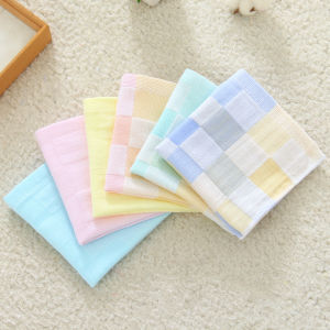 Pure Cotton Double Layer Muslin Towels 6-Pack Baby Saliva Drying Feeding Towels Quick Dry Children Handkerchiefs Small Squares