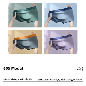 MiiOW | Quần lót nam Modal Catman mùa hè mỏng 2025 mẫu mới quần đùi phẳng kháng khuẩn không đường may quần lót bốn góc