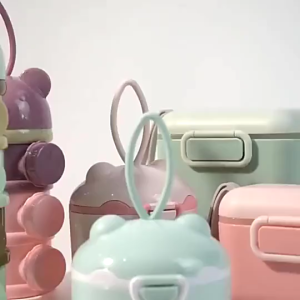 FYHL0549 Kotak Penyimpanan Susu Bubuk Bayi Portabel Bulat Wadah Susu Bubuk Toples Susu Bubuk Travel Portable Anti Tumpah