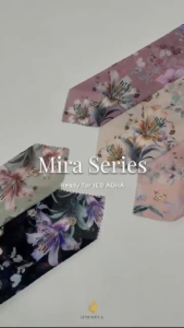 𝐃𝐀𝐅𝐀𝐍𝐘𝐀 - Mira Series Jilbab Motif Floral Kerudung Segi Empat Hijab Scarf bahan Voal Laser Cut