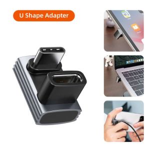 Cabletimes | CABLETIME Type C Adapter 240W OTG USB C Adapter 8K 60Hz 40Gbps 90-Degree Converter USB4 Adapter for iPhone Adapter MacBook iPad