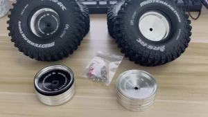 Bộ Mâm Xe Địa Hình Cao Su RED SPIDER 4 Chiếc 1.9 Inch 120mm Vành Kim Loại Khóa Hạt Dành Cho Xe RC Crawler Buggy 1/10 FCX10 MST CFX VP