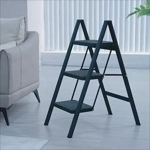 SG local sendladder/ladder foldable/step ladder/step stool/black ladder/3/4/5  Steps Ladder Step Folding Home Ladder Iron Black And White YGVD