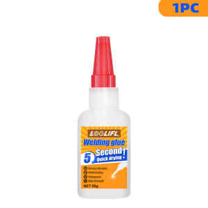 LOOLIFL Cyanopropenoic Quick Dry Welding Super Adhesive Instantly Bonded Repair Adhesive Metal Plastic Wood Ceramic Rubber 50g.