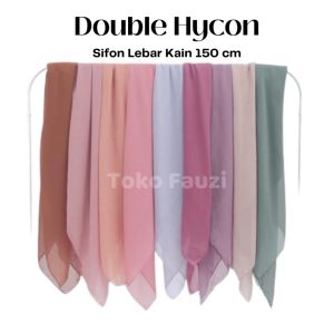 25m Kain Sifon Fine Double Hycon Meteran Lebar 150cm Bahan Jilbab Segi Empat Bahan Furing Gamis