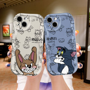 เคสสำหรับการ์ตูนน่ารักทอมและเจอรี่เคสโทรศัพท์สำหรับ VIVO Y50 Y30 Y30i 1935 1938 Y21 Y21S Y21A Y21T Y33S Y33T Y22 ฝาหลังซองนุ่มกันกระแทก โทรศัพท์ Y72 Y76S Y77 Y78 ขอบคลื่นป้องกันร่างกาย ทั้งเครื่องป้องกันการตก