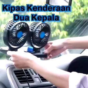 MITCHELL 2-Headed Vehicle Car Fan [12V&24V] 2-Speed Low Noise 360° Rotating Adjustable