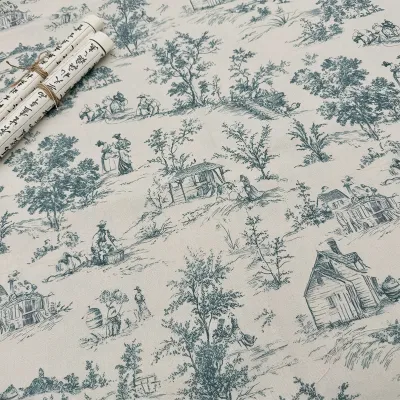 Vải in Họa Tiết Pháp Cổ Điển Vải Vải Lanh Cotton Vải Rèm Cửa Vải Trải Bàn Vải Bọc Ghế Sofa DIY Đầu Vải