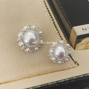 Nút Kim Cương Nước Ngọc Trai Cao Cấp Len Áo Khoác Phù Hợp Với Nút Trang Trí Lông Thú Áo Len Đầm Nút May Tay Dệt May Gia Đình