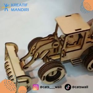 Pajangan Dozer Laser Cutting