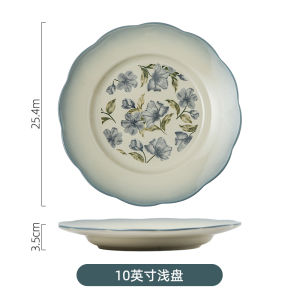 Blue Japanese Style Ceramic Bowl Plate Underglaze Color Dinnerware Set Home Use New 2025 Simple Bowl Utensils Set for All