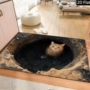 optical illusion deep pit floor mat with 3D vertical drop design suitable for indoor outdoor modern optical illusion decoration