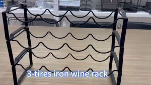 ชั้นวางไวน์แดงสองชั้นสไตล์ยุโรป ที่วางแก้วไวน์แดงสุดหรู ชั้นวางไวน์ตกแต่งตู้เก็บไวน์แบบสร้างสรรค์