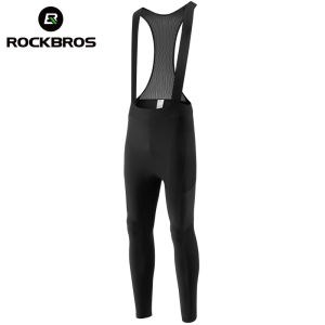 ROCKBROS Keep Warm Bicycle Bib Pants Winter Fall Fleece Shockproof 3D Cushion Padded Bike Pants MTB Road Sports Cycling Trousers