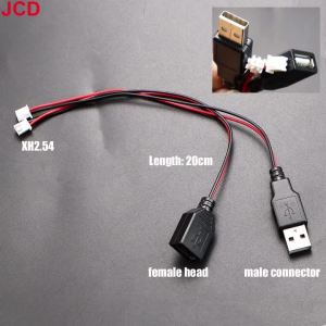 JCD | JCD 1 USB Nam Nữ Đầu Đến XH2.54-2P Dây Đầu Cuối 2 Lõi Ổ Cắm Điện DIY Phụ Kiện Cho PH2.0 Kết Nối Cáp