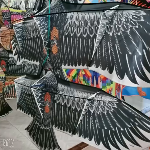 120cm Eagle Kite Easy To Fly Outdoor Flying Toy With Handle 30m String Durable Stable Bird Kite 8 Random Styles For Kids Adults