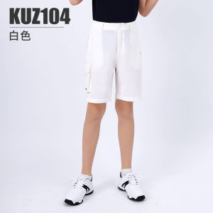 กางเกงกอล์ฟเด็กชาย PGM ฤดูร้อนใหม่เอวยืดแห้งเร็วระบายอากาศได้ดี กางเกงขาสั้นสำหรับเล่นกอล์ฟสำหรับเด็กและเยาวชน