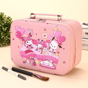 Large Capacity Portable Handheld Sanrio Cosmetic Bag Womens Makeup Pouch with Mirror Waterproof Storage Bag for Travel