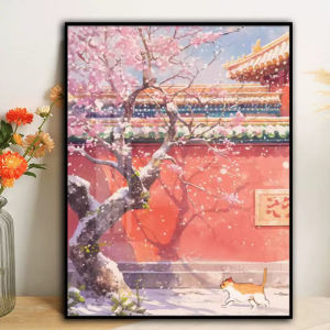 Đồ Thêu Chữ Thập Tay Làm Mới Phong Cách Trung Hoa Cổ Điển Mèo Vải Cotton Đồ Trang Trí Nhà Đồ Thủ Công Đồ Trang Trí Phòng Ngủ