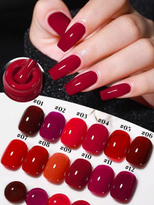 1-12pcs 15ml Autumn Nail Temperament Queen Red Gel Nail Polish UV LED Curing Holiday Womens Gift Nail Art Daily Supplies DIY