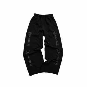 1JINN STUDIO | Vintage Bone Embroidery Stand Collar Short Womens Sportswear Set