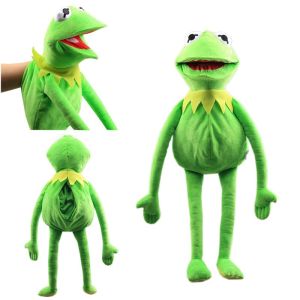 1pKermit The Frog Funny Plush Doll Hand Puppet Schoolbag Frog Animal Plush Toy Big Doll Ventriloquist Performance Props For Baby