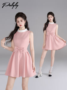 Palglg | Đầm Hô Biển Mùa Hè Màu Hồng Không Tay Sweet Elegant