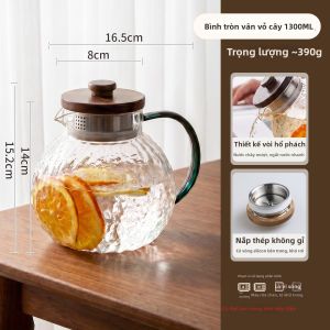 SHELI | Bình Trà Chống Nhiệt Borosilicate Cao Cấp Dung Lượng Lớn