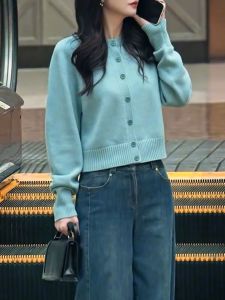 QINGNAER | Elegant Stylish Long Sleeve Slim Fit Blue Big Size Sweater