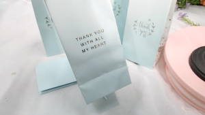 ZOEY ถุงกระดาษ สีฟ้า ถุงใส่ของขวัญ ใส่น้ำหอม ใส่ขนม ทรงยาว พร้อมส่งด่วน