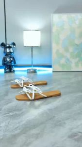 7006 New Ladies Fashion Slide Bowknot Design Flat Sandals