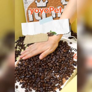 yoyopet : 7 ลิตร Cat litter กาแฟ ทรายเต้าหู้ ออร์แกนิค100% ผลิตจากกากถั่วเหลืองธรรมชาติ ทรายแมว 7 L