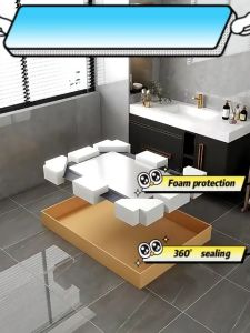 LED bathroom mirror with 3 colors stepless dimming defogging time and temperature display makeup mirror with lights suitable for hanging on the wall in the bathroom touch control available in various sizes.