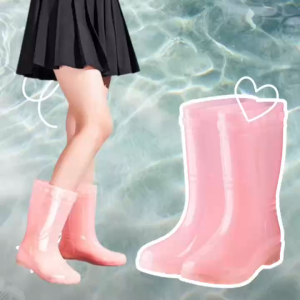 BINLU Korean Style Jelly Rain Boots Women Waterproof Mid Cut Fashion Boots Anti Slip Rain Shoes Transparent Jelly Boots Cute Botas Pang Babae Rainy Season Lightweight Soft Sole Waterproof Shoes Manila Stock Ready Ship