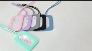 PSD - Flexible Silicone Travel Luggage Tags - Durable ID Labels & Name Card Holders for Suitcases & Bags