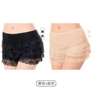 Quần Lót Cotton Ren Màu Đen an Toàn Cho Nữ Mùa Hè Mỏng Thoáng Khí Quần Áo Công Sở Thường Ngày