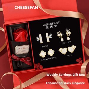 Luxury Seven-day Ear Studs Gift for Girlfriend