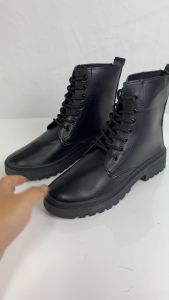 Size 35-41 Womens Casual Martin Boots Retro Midsole Boots Black Fashionable Thick Soled Shoes
