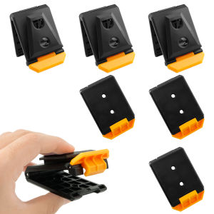 6Pcs Tape Measure Rack Tape Automatic Buckle Measure Thickened Belt Clip Fixed Plastic Portable Tool Holder Clip Durable