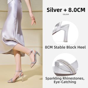Josiny | Coarse Heel High Heels Sandals