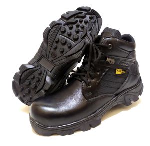 SEPATU DELTA TACTICAL KULIT SAPI ASLI UJUNG BESI KUAT DAN AWET / SEPATU SAFETY KULIT ASLI