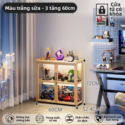 ZHUSHANXIA | Tủ Kính Acrylic Nhiều Tầng Có Khóa
