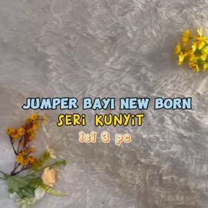 Bodysuit Bayi 3pcs 0-9bulan/ Jumper Pendek / Newborn/ Baby Anak Murah Keren Jumper Bayi Seri Kunyit