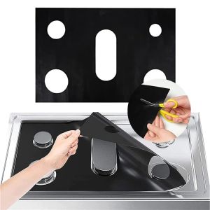 Gas Stove Protector PadGas Stove Cover Compatible for Heavy-Duty Non-Stick BBQ GrillStoveEasy Clean Cooking MatResidue-Free
