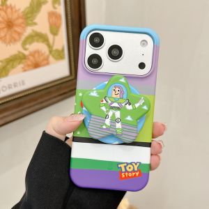 Mesuca | Cute Cartoon Buzz Lightyear Woody Magnetic Phone Case For iPhone 18 17 16 15 14 13 12 11 Pro Max For Magsafe Stand Holder Cover