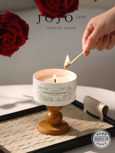 Creative Wooden Ceramic Aromatherapy Candle Display Piece Home Decorative Item Jojos L.PD Fragrance Candle Indoor Use