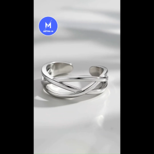 Trendy Vintage Combo Line Ring for Men Openwork Design Hip-hop Rock Style Male Jewelry Cincin Lelaki 组合叠戴线条男士开口指环