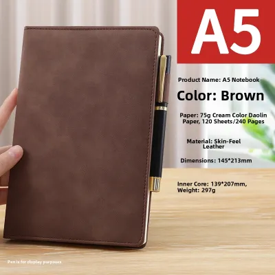 Customizable Leather Cover A5 Notebook
